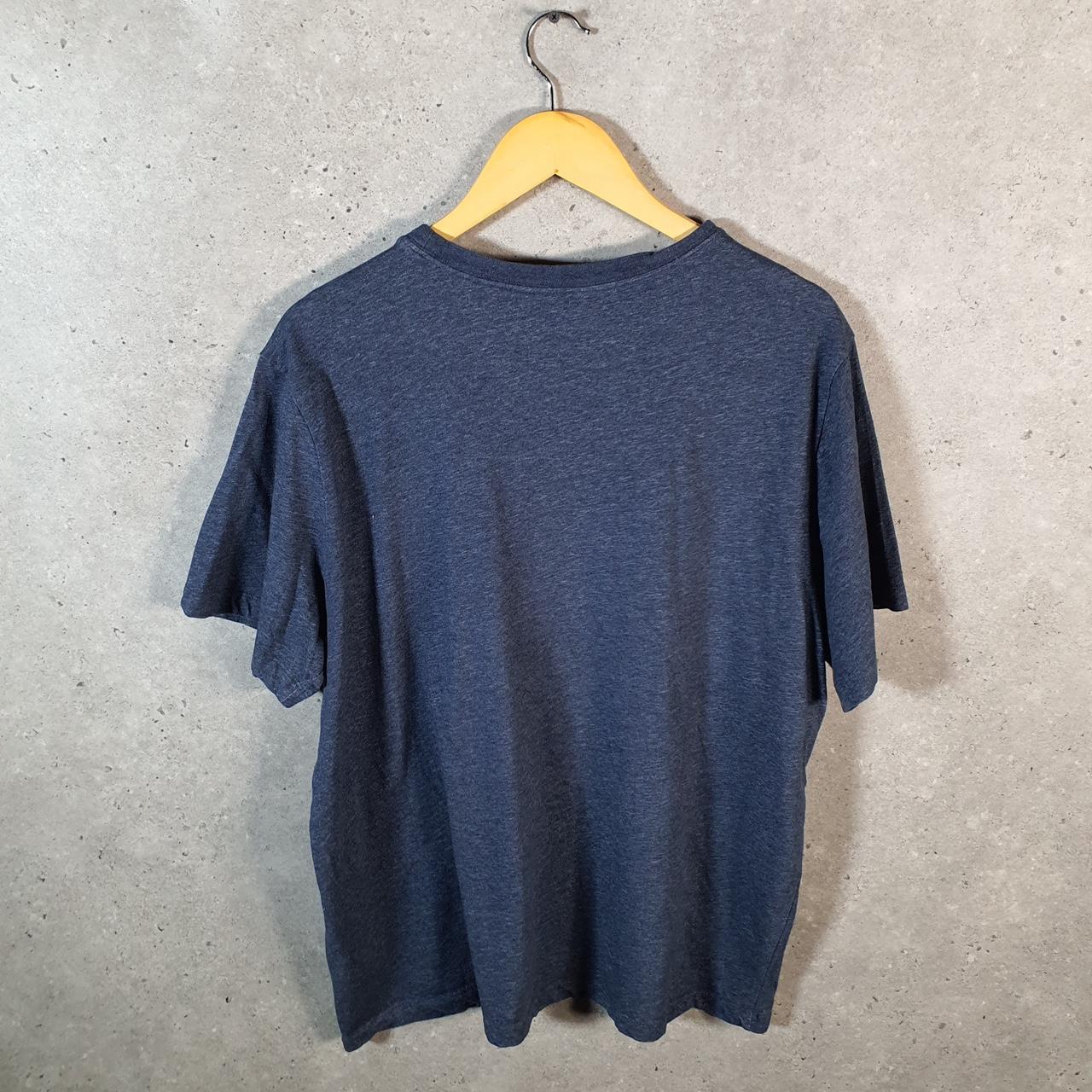 Vintage Nike Dri fit T Shirt Mens XL Blue Printed Logo Swoosh Athletic