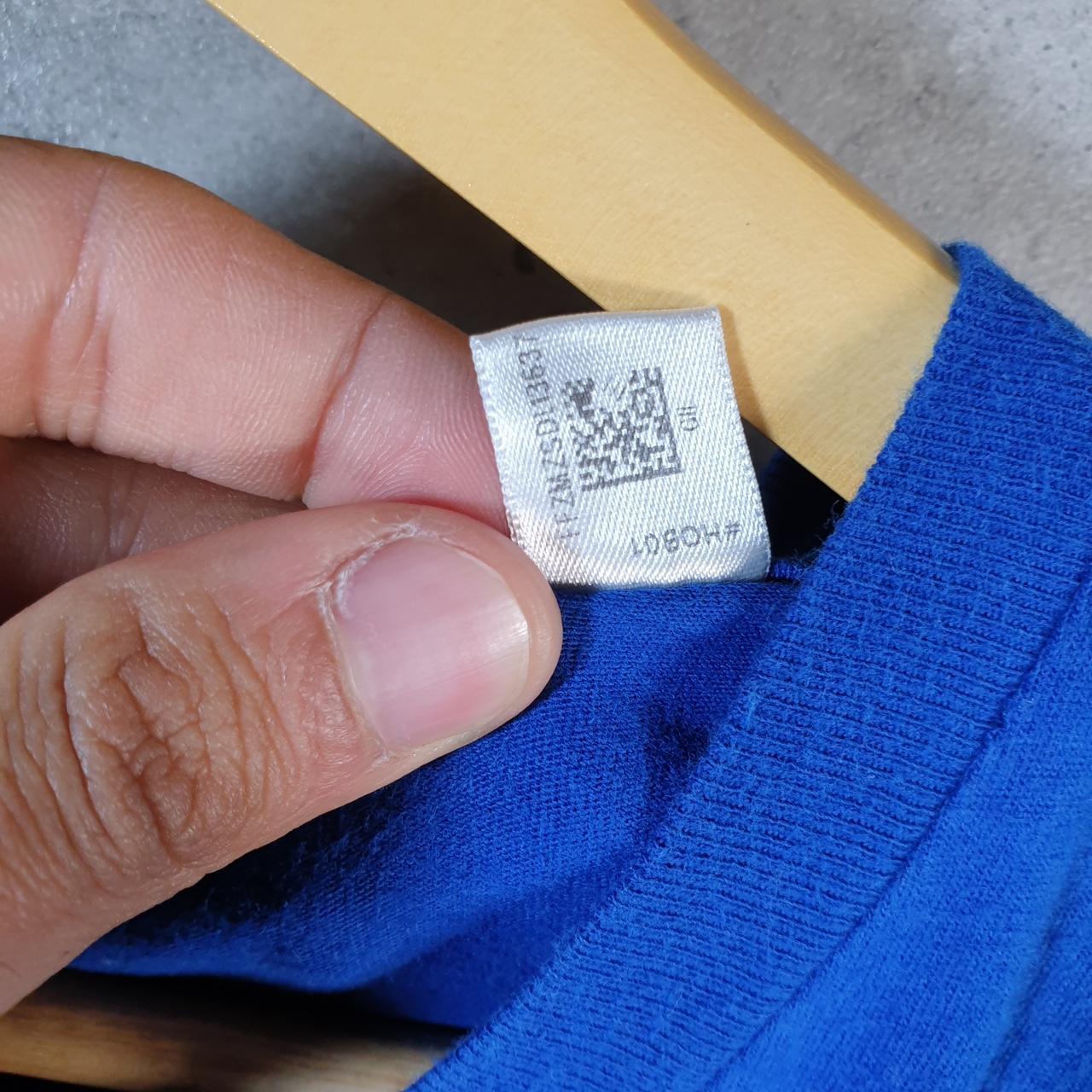 Vintage Adidas Spellout T Shirt Men’s Large Blue Three Stripes Logo Athletic