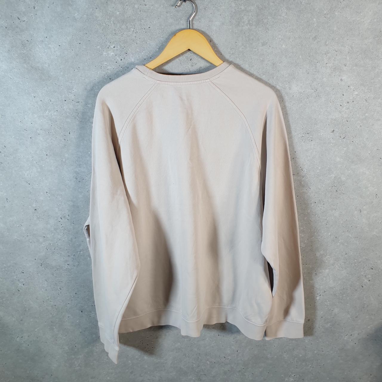 Vintage Nike 90s Embroidered Sweatshirt Men’s 2XL Beige Swoosh Y2K Pullover Logo