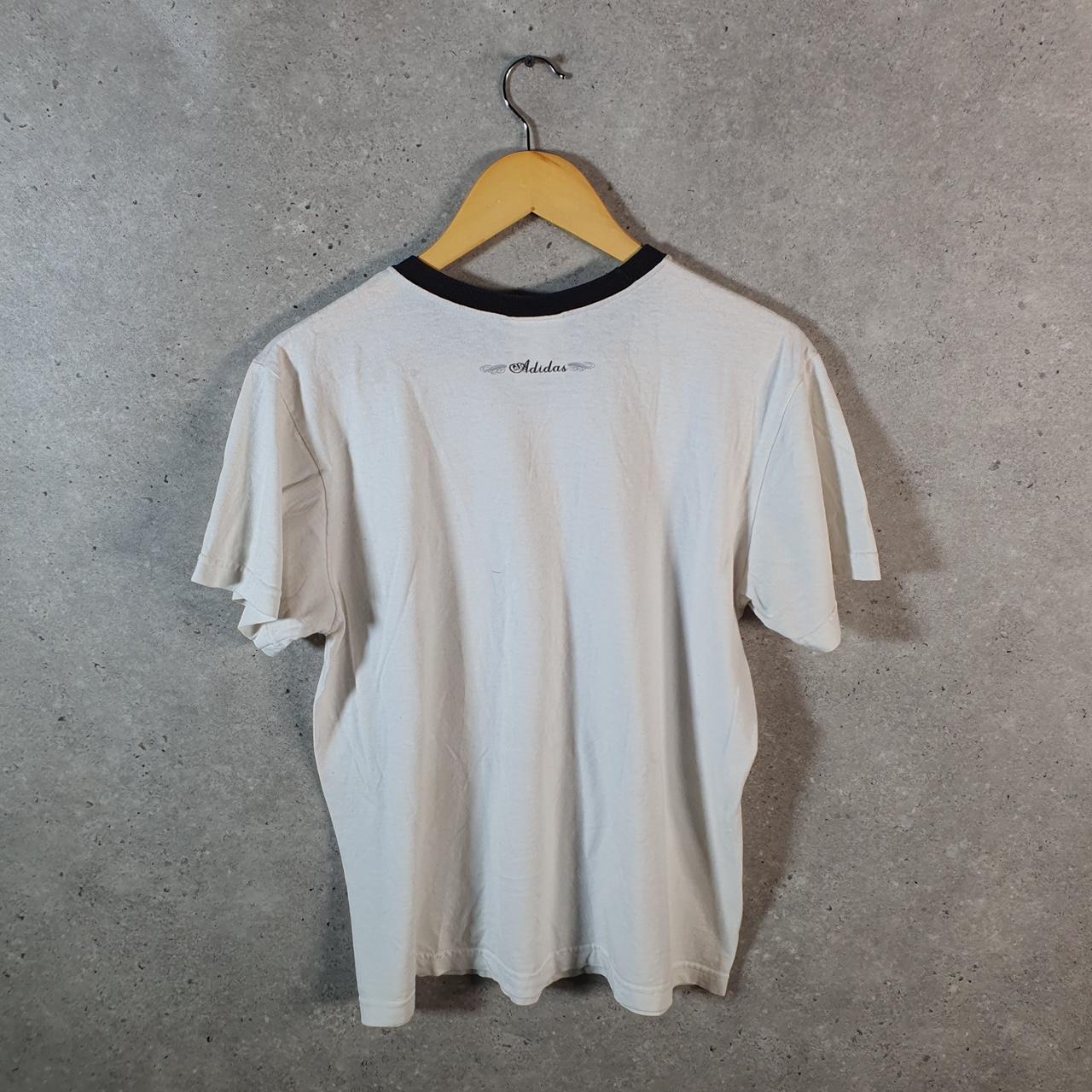 Vintage Adidas Spellout 90s Retro T Shirt Womens Large White Logo Athletic