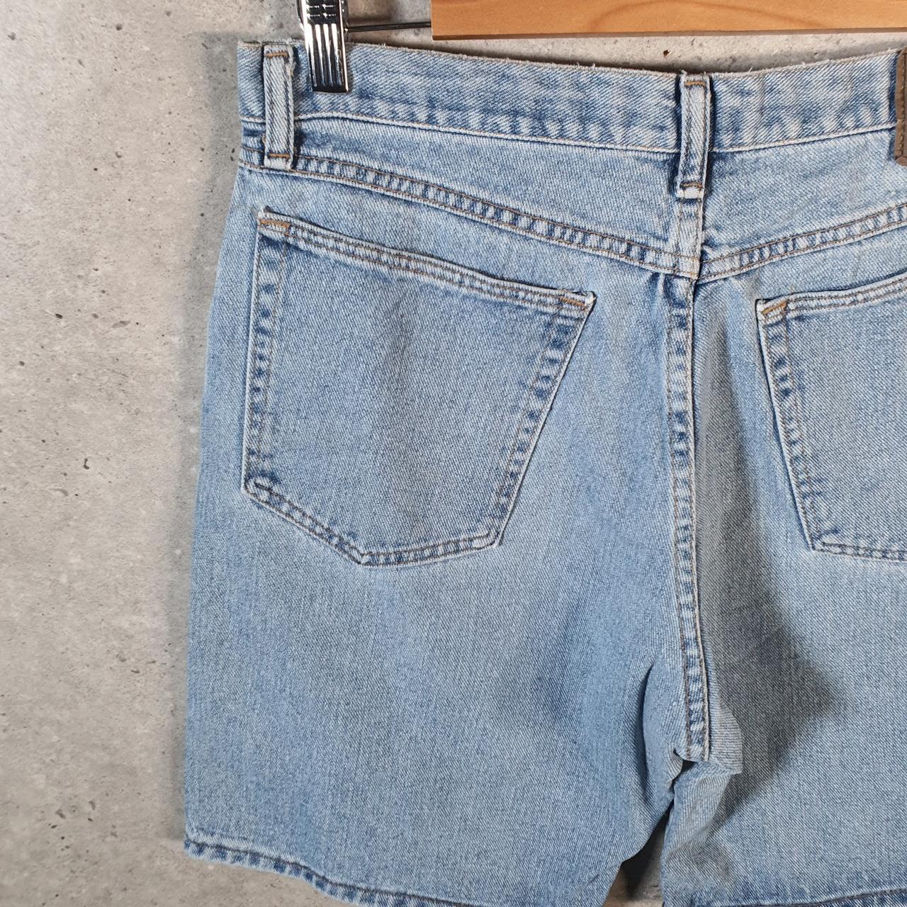 Vintage Wrangler Denim Shorts Jorts Cargo Men’s W32 Relaxed Blue Baggy Cotton