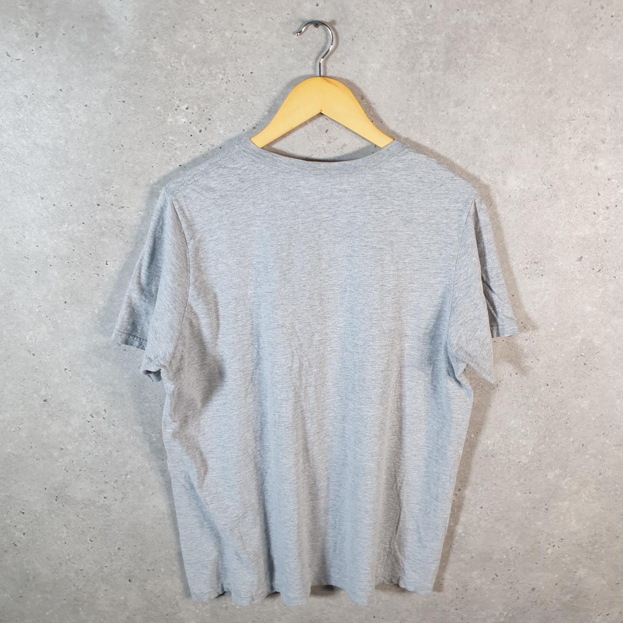 Vintage Adidas Amplifier T Shirt Men’s Large Grey Three Stripes Logo Athletic