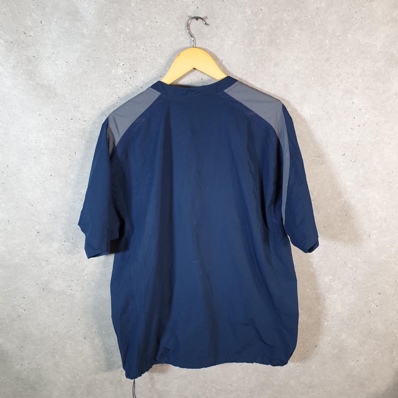 Vintage Nike Storm Fit Windbreaker Track Jacket Mens Small Blue USA Swoosh 1/4 Zip USA