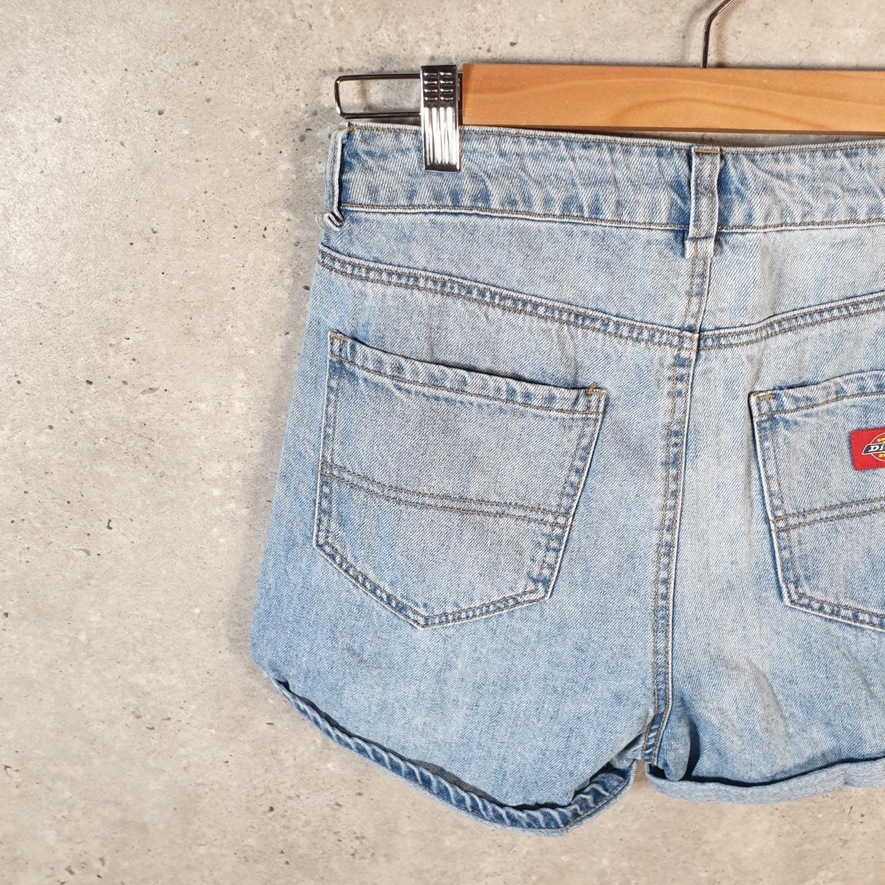 Vintage Dickies Baggy Chino Shorts Jorts Cargo Womens W25 Blue Denim Loose Fit