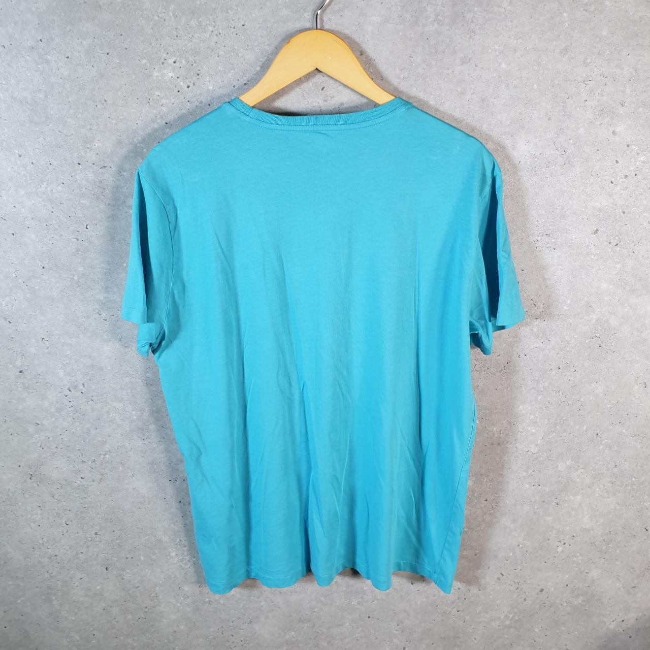 Vintage Ralph Lauren Polo T Shirt Men’s Medium Blue Embroidered Classic Fit Pony C8612