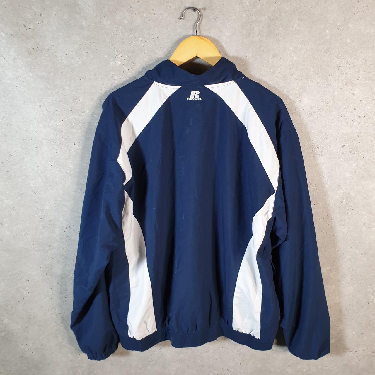 Vintage Russell Athletic Briarwood Basketball qTrack Jacket Men’s Large Blue Full Zip