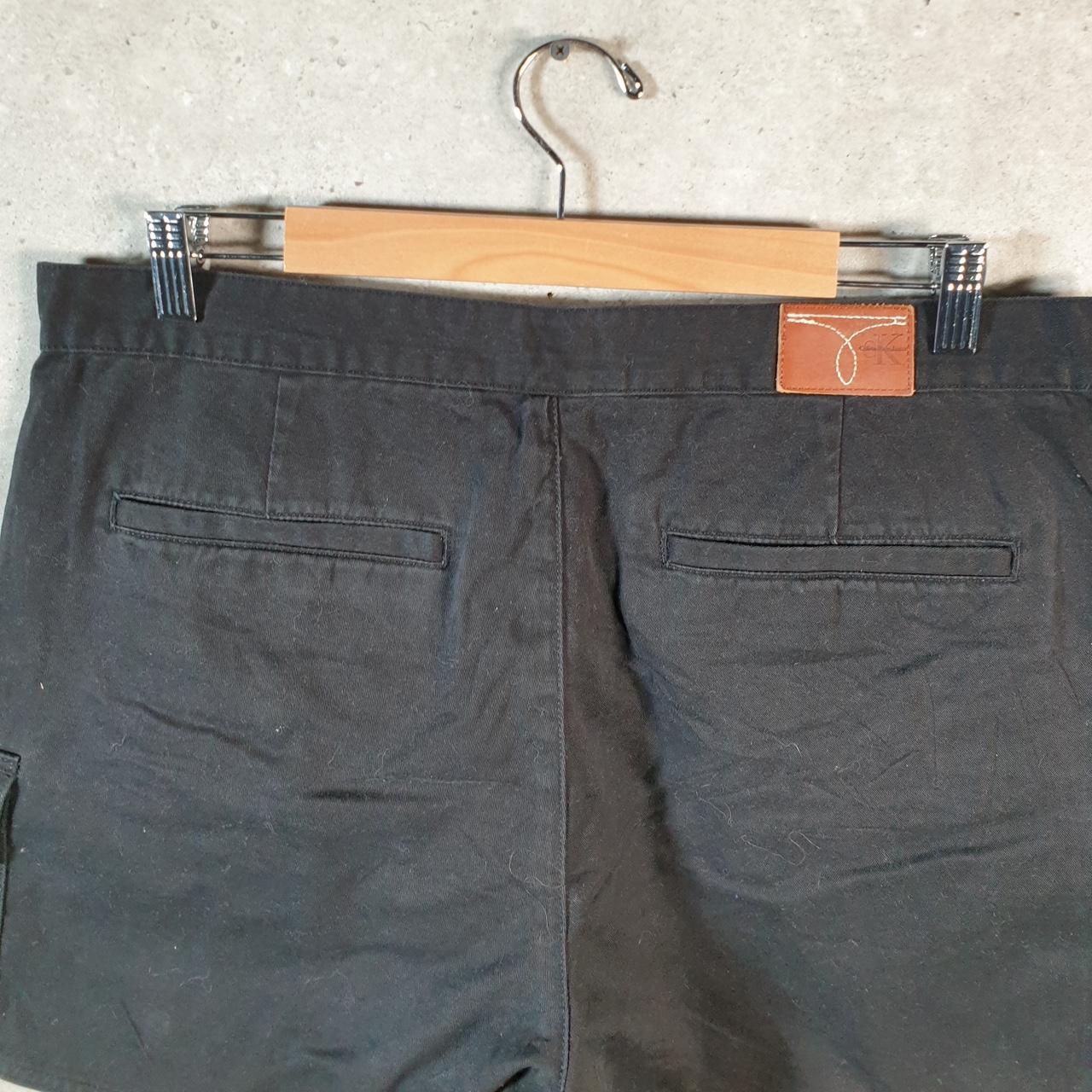 Vintage Calvin Klein Baggy Shorts Jorts Cargo Womens W36 Black Relaxed Denim