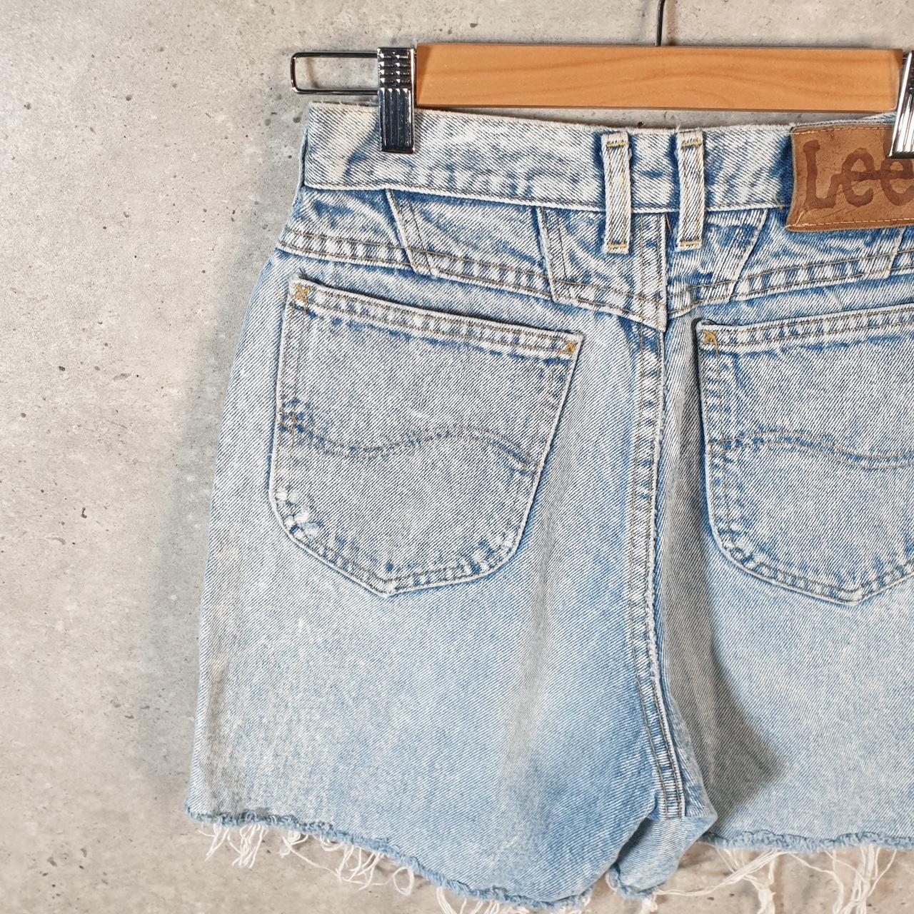Vintage Lee Baggy Shorts Jorts Cargo Womens W26 Blue Denim Relaxed Cargo