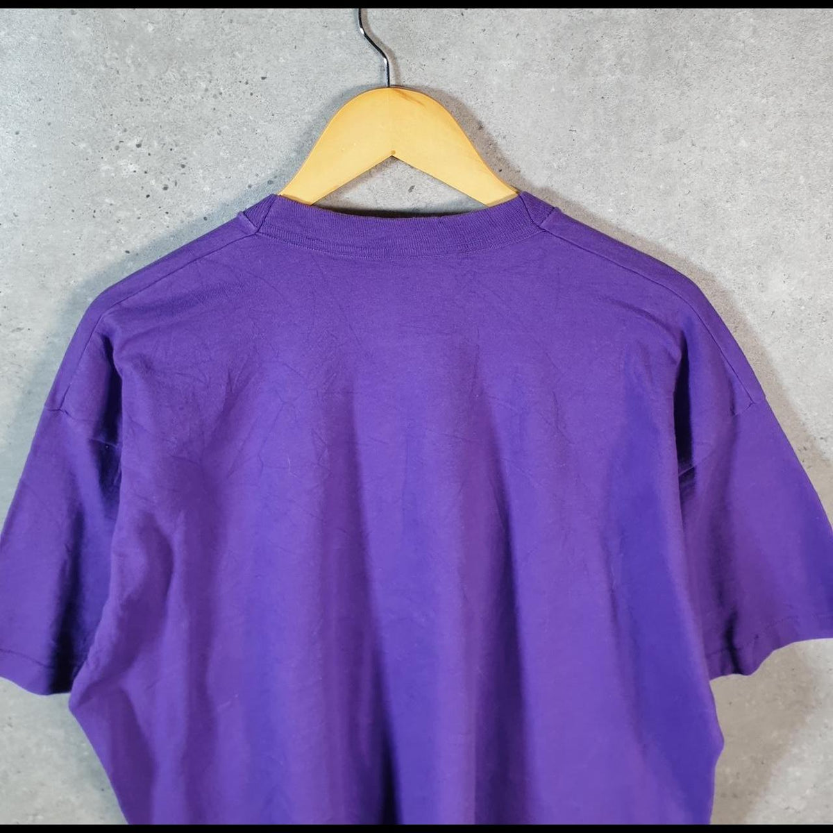 Vintage Fruit of the Loom King Louie Health Walk 90s USA Single Stitch T Shirt Men’s 2XL Purple C9556