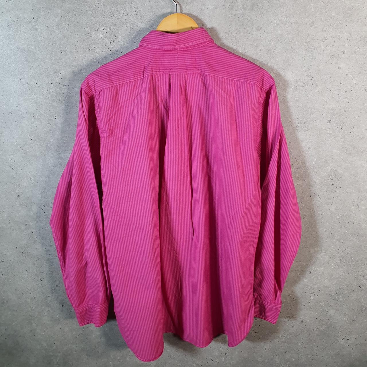 Vintage Ralph Lauren Button Down Shirt Men’s Large Pink Classic Cotton Pony Casual Big Fish Vintage