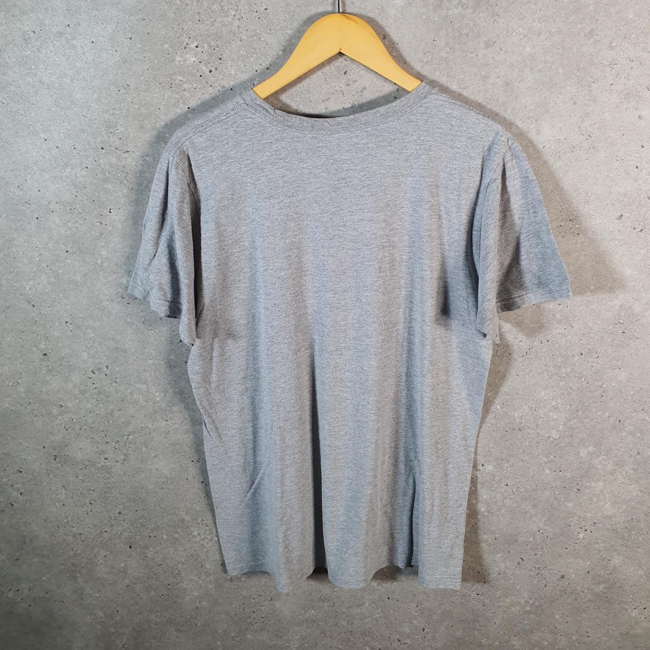 Vintage Adidas Go Tee T Shirt Men’s Medium Grey Three Stripes Logo Athletic