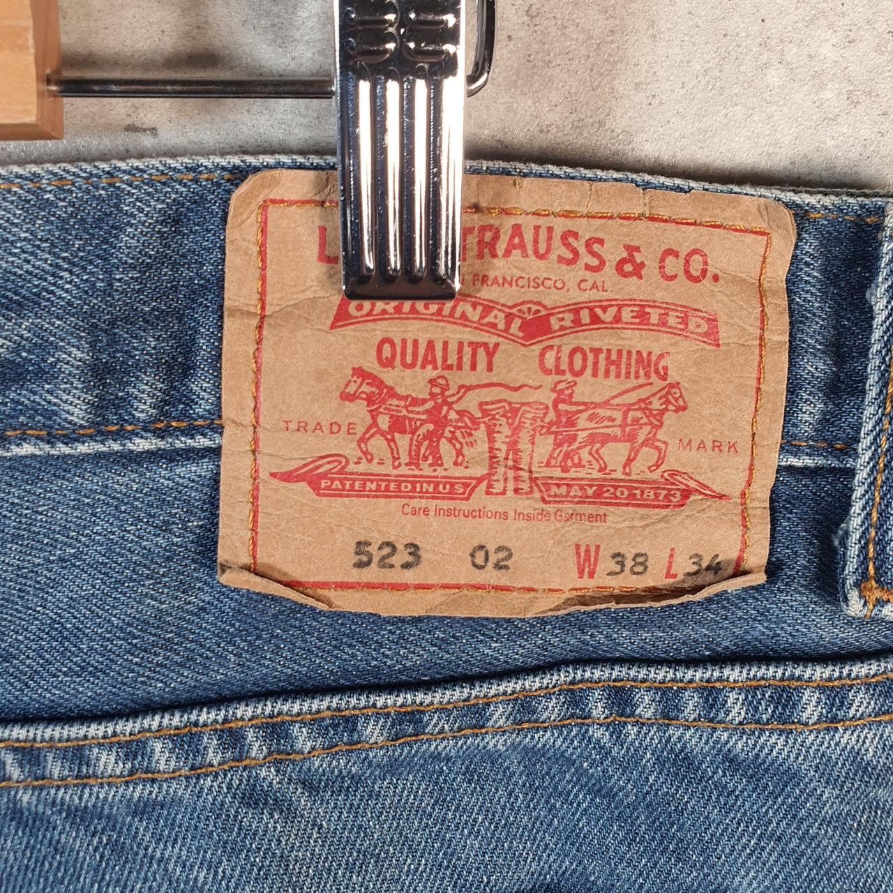 Vintage Levi’s 523 Baggy Shorts Jorts Cargo Mens W38 Blue Relaxed Denim