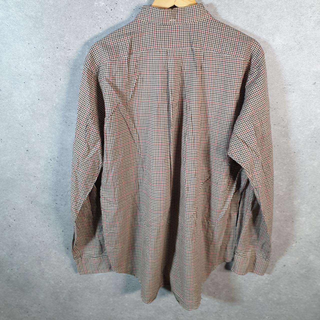 Vintage Ralph Lauren Button Down Shirt Men’s Large Green Checkered Classic Fit Cotton Pony Big Fish Vintage