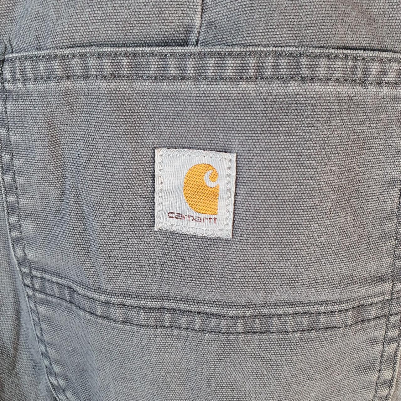 Vintage Carhartt Baggy Carpenter Shorts Jorts Cargo Womens W36 Grey Loose Fit Workwear A4703