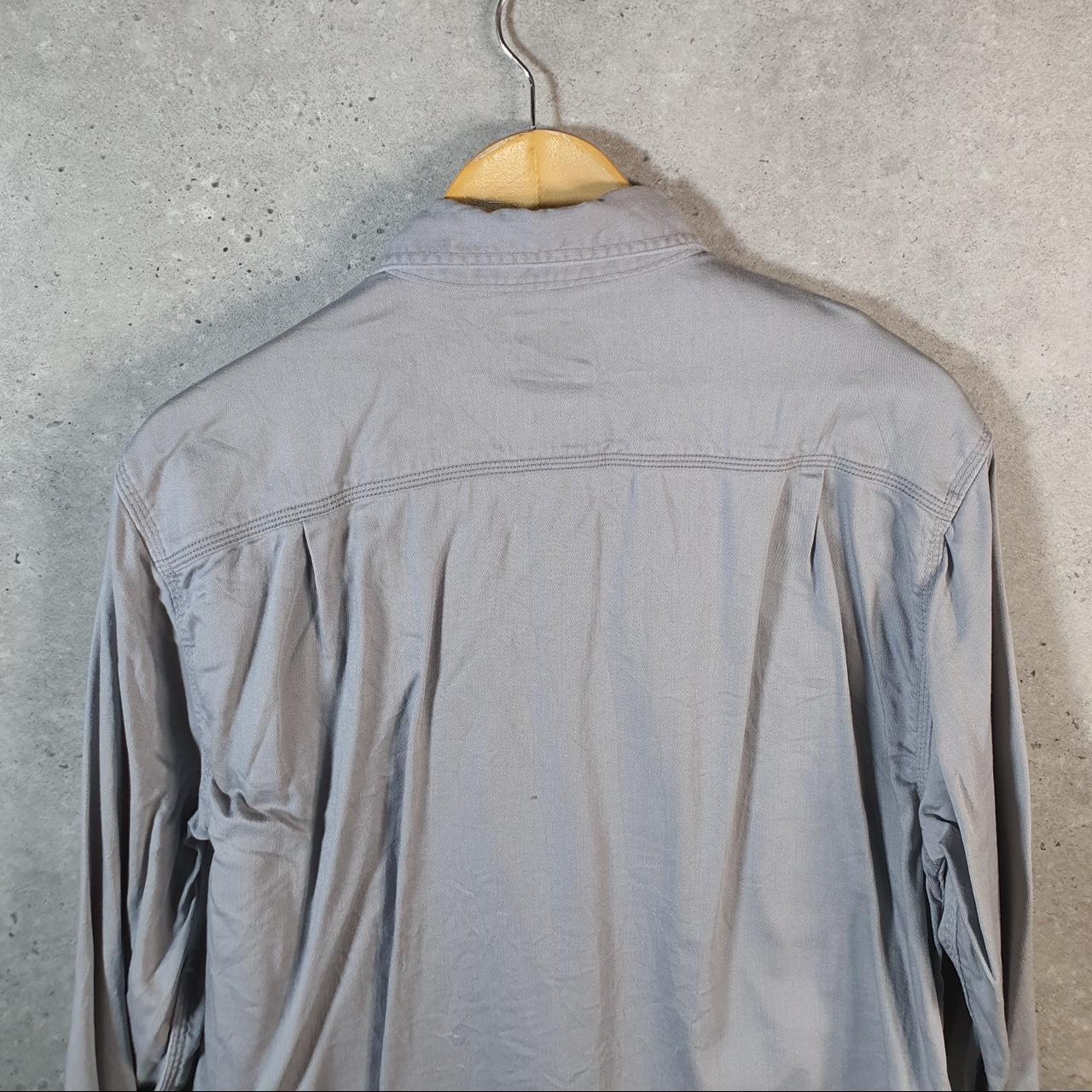 Vintage Carhartt FR Shirt Button Down Mens Medium Grey Chore Utility Relaxed - Big Fish Vintage