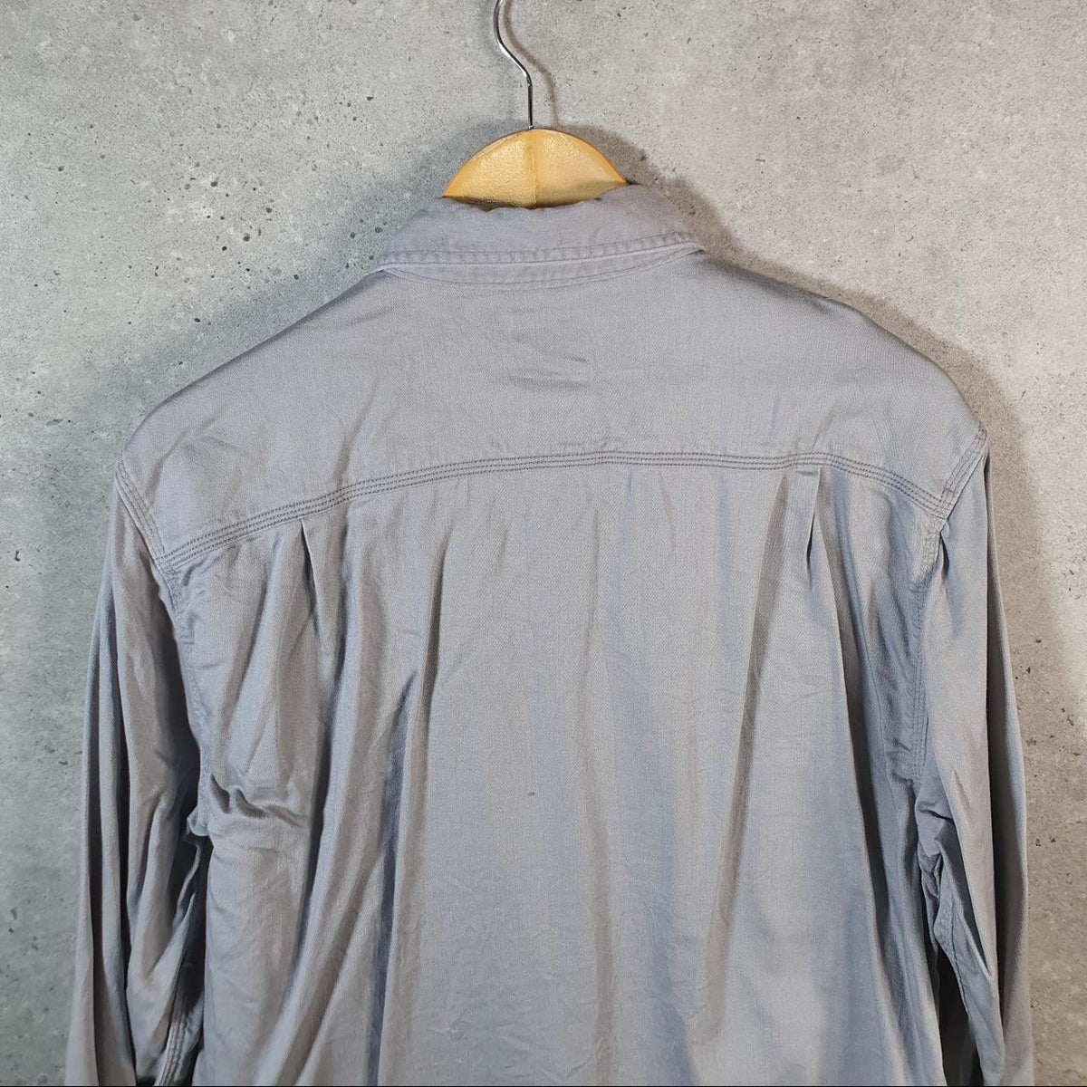 Vintage Carhartt FR Shirt Button Down Mens Medium Grey Chore Utility Relaxed - Big Fish Vintage