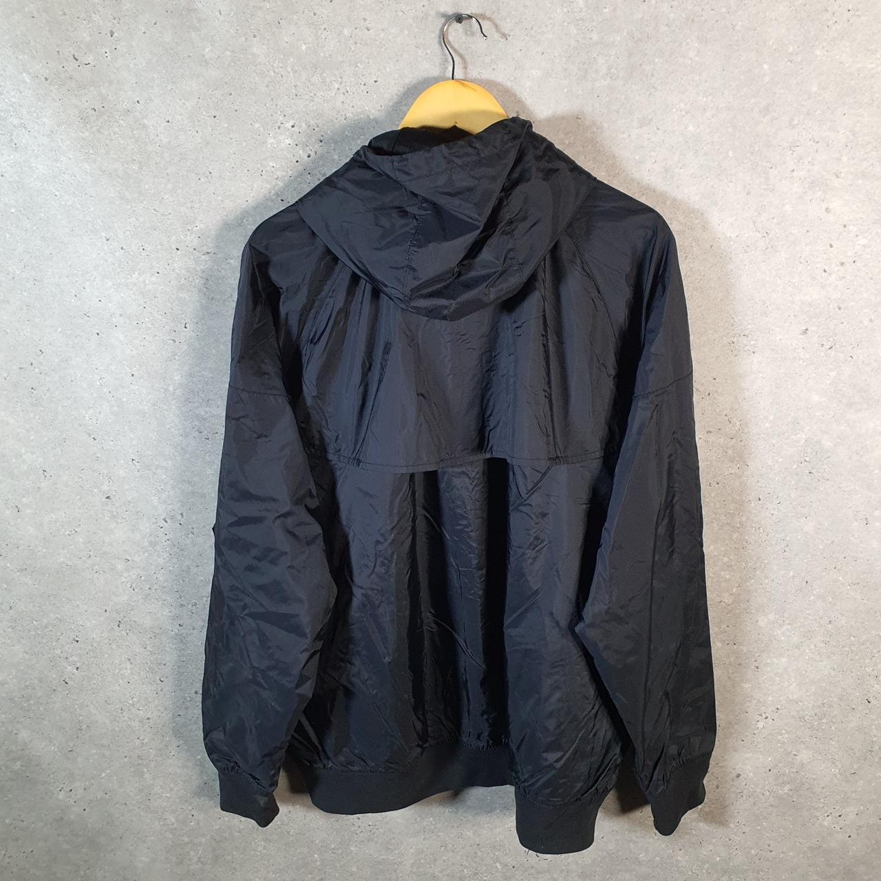 Vintage Nike Windbreaker Track Jacket Mens XL Blaxk USA Swoosh Full Zip