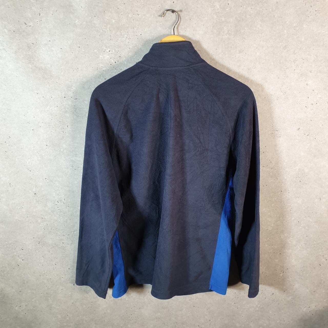 Vintage Starter Fleece Sweatshirt Jacket Mens Medium Navy Blue 1/4 Zip Embroidered Logo