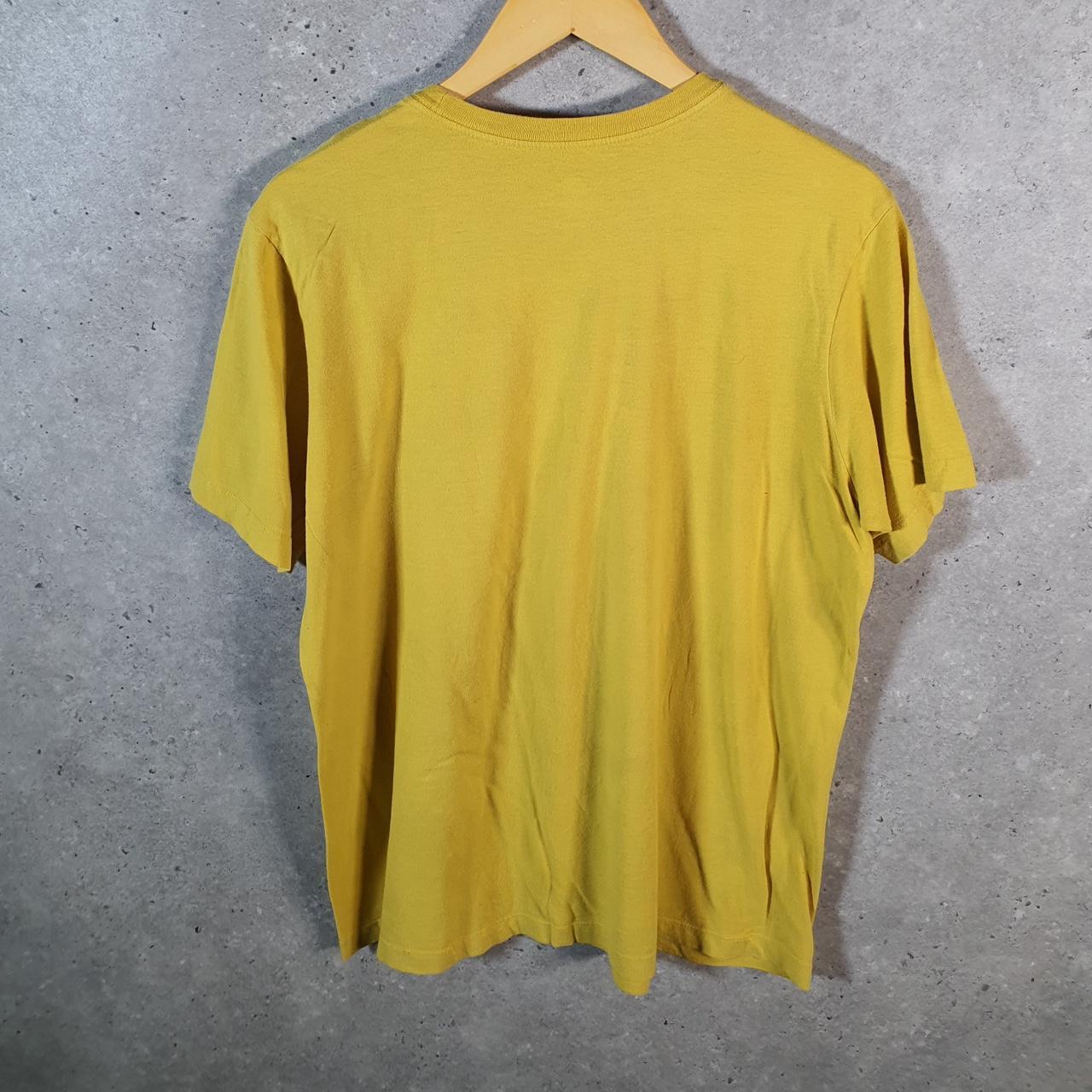 Vintage Nike Spellout Just Do It T Shirt Men’s Medium Yellow Logo Swoosh Athletic