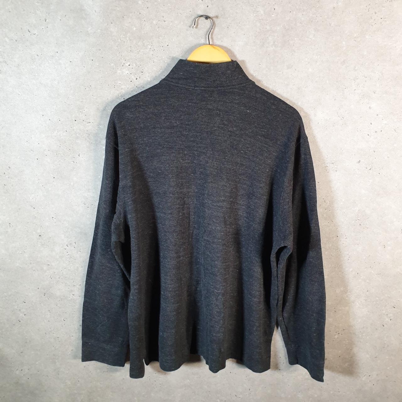 Vintage Ralph Lauren Polo 1/4 Zip Sweatshirt Men’s XL Grey Cotton Estate Rib Pony