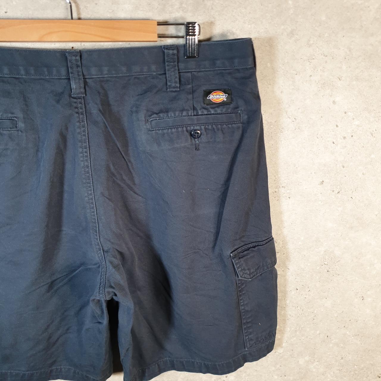 Vintage Dickies Flex Baggy Chino Shorts Jorts Cargo Mens W38 Navy Blue Relaxed Fit