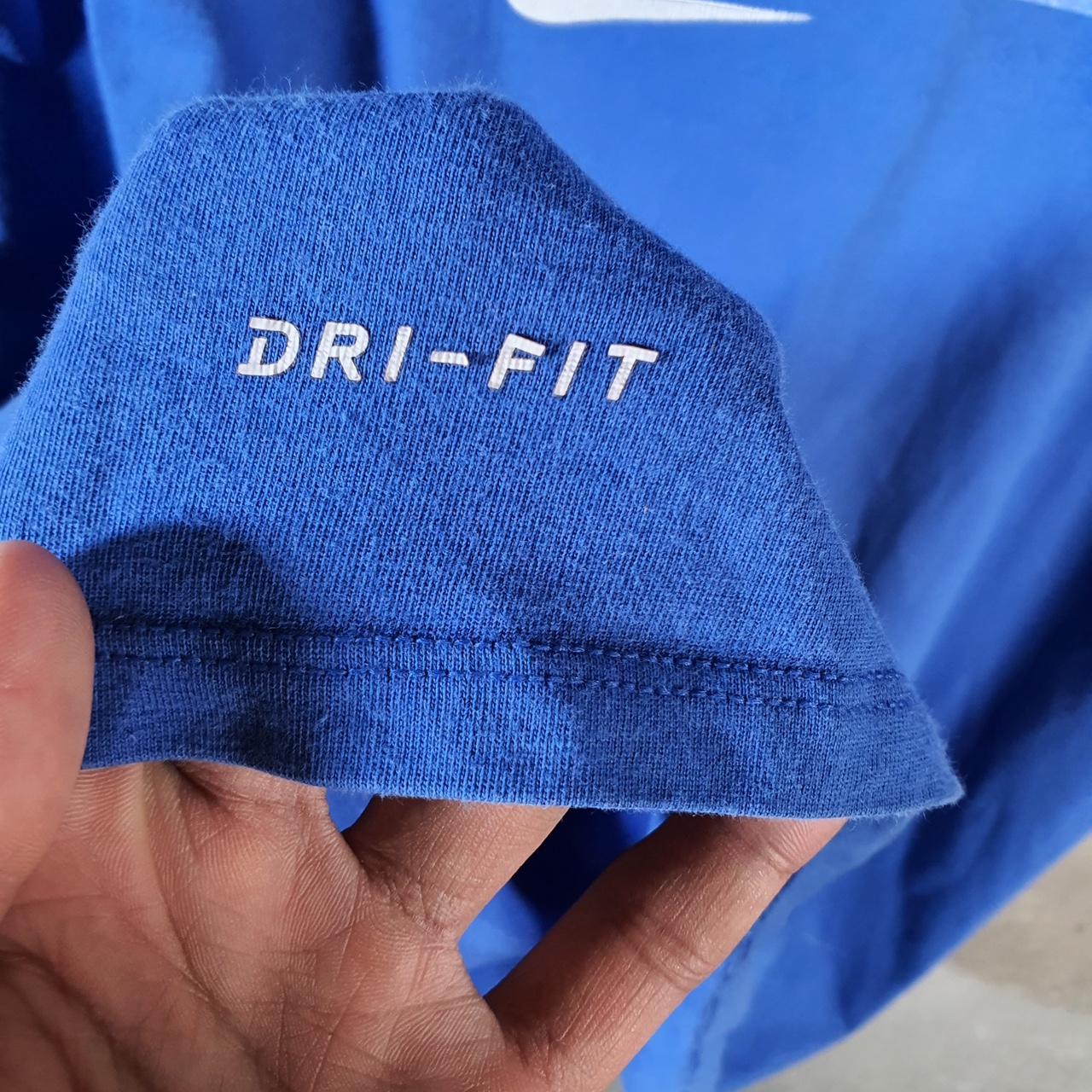 Vintage Nike Dri Fit Just Do It T Shirt Men’s XL Spellout Blue Swoosh Athletic