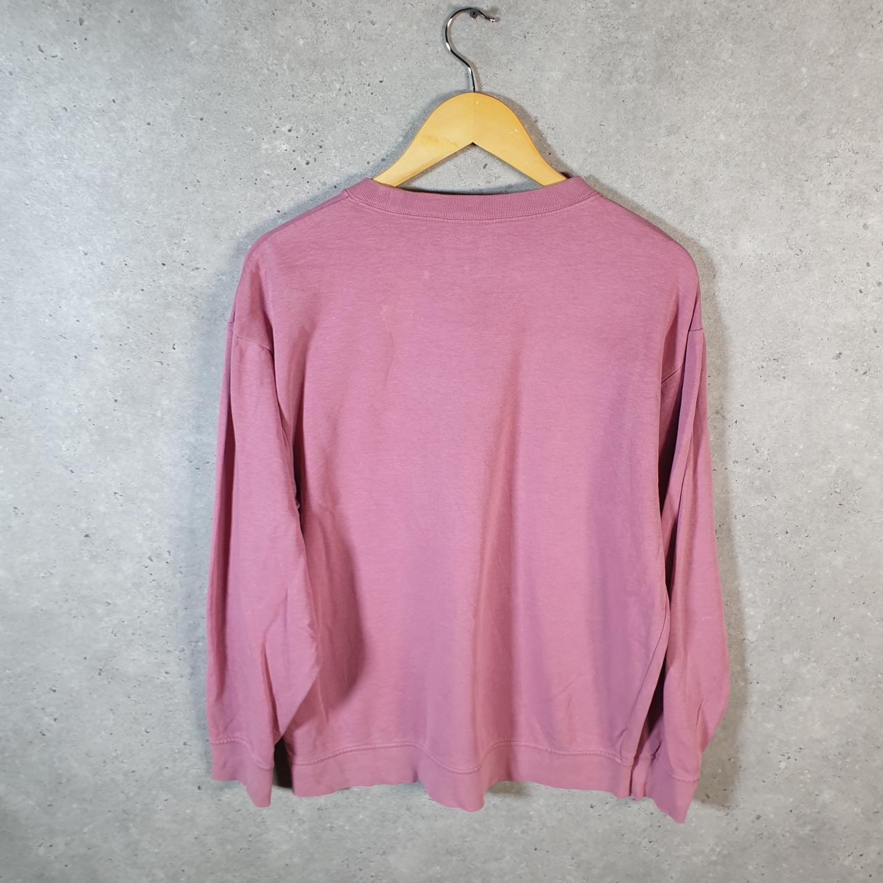 Vintage Nike Embroidered Spellout Sweatshirt Womens M Pink Swoosh Y2K