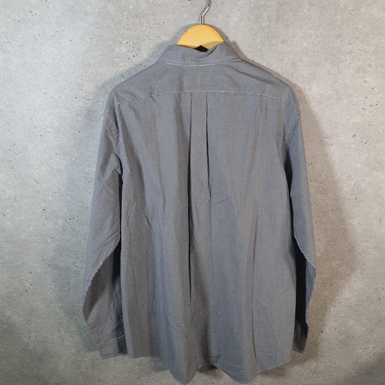 Vintage Ralph Lauren Button Down Shirt Men’s XL Grey Checkered Classic Fit Cotton Pony