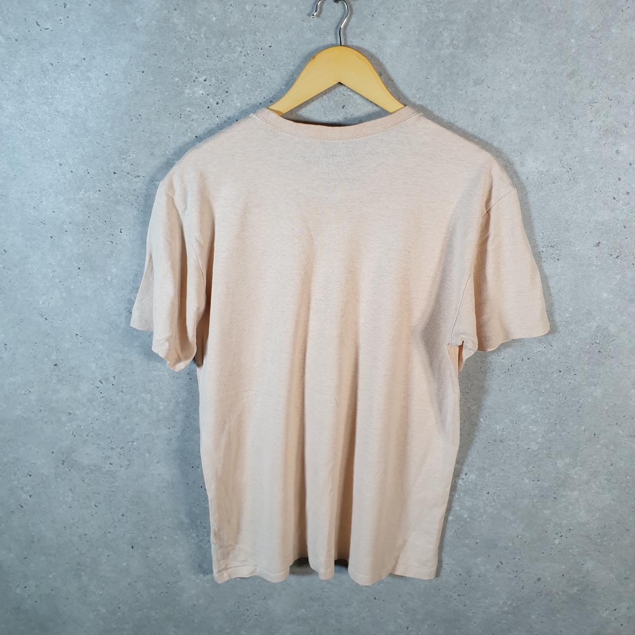 Vintage Patagonia Organic Cotton T Shirt Men’s Small Pink Regular Fit Spellout Logo