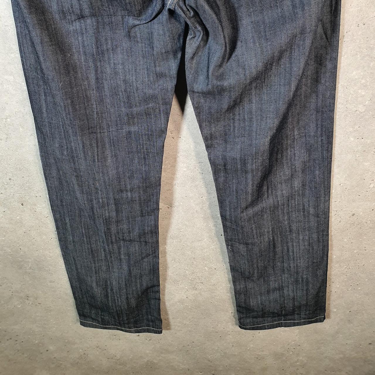 Vintage Mlife Baggy Y2K Hip Hop Jeans Mens W34 32 Blue Embroidered Denim Big Fish Vintage