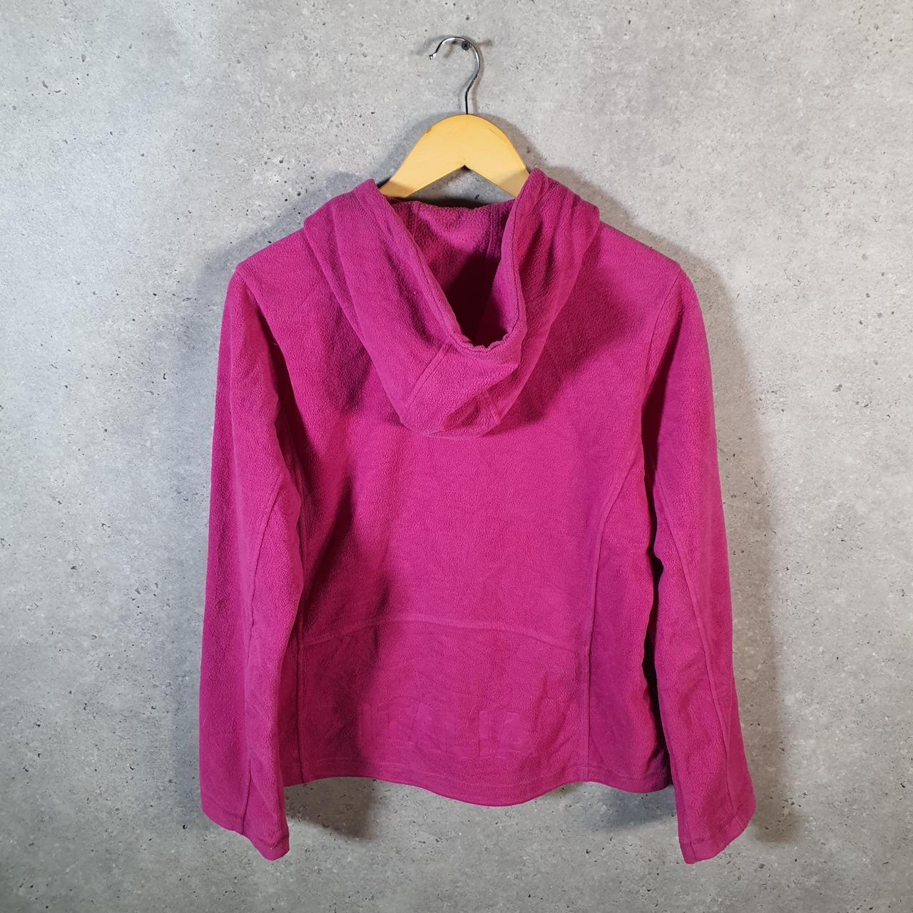 Vintage Fila Full Zip Fleece Hoodie Womens Medium Pink Teddy Logo