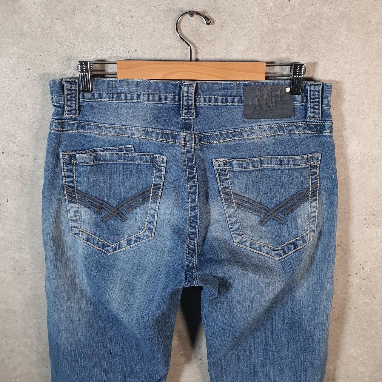 Vintage Axel Baggy Y2K Hip Hop Jeans Mens W32 L32 Blue Embroidered Denim Big Fish Vintage