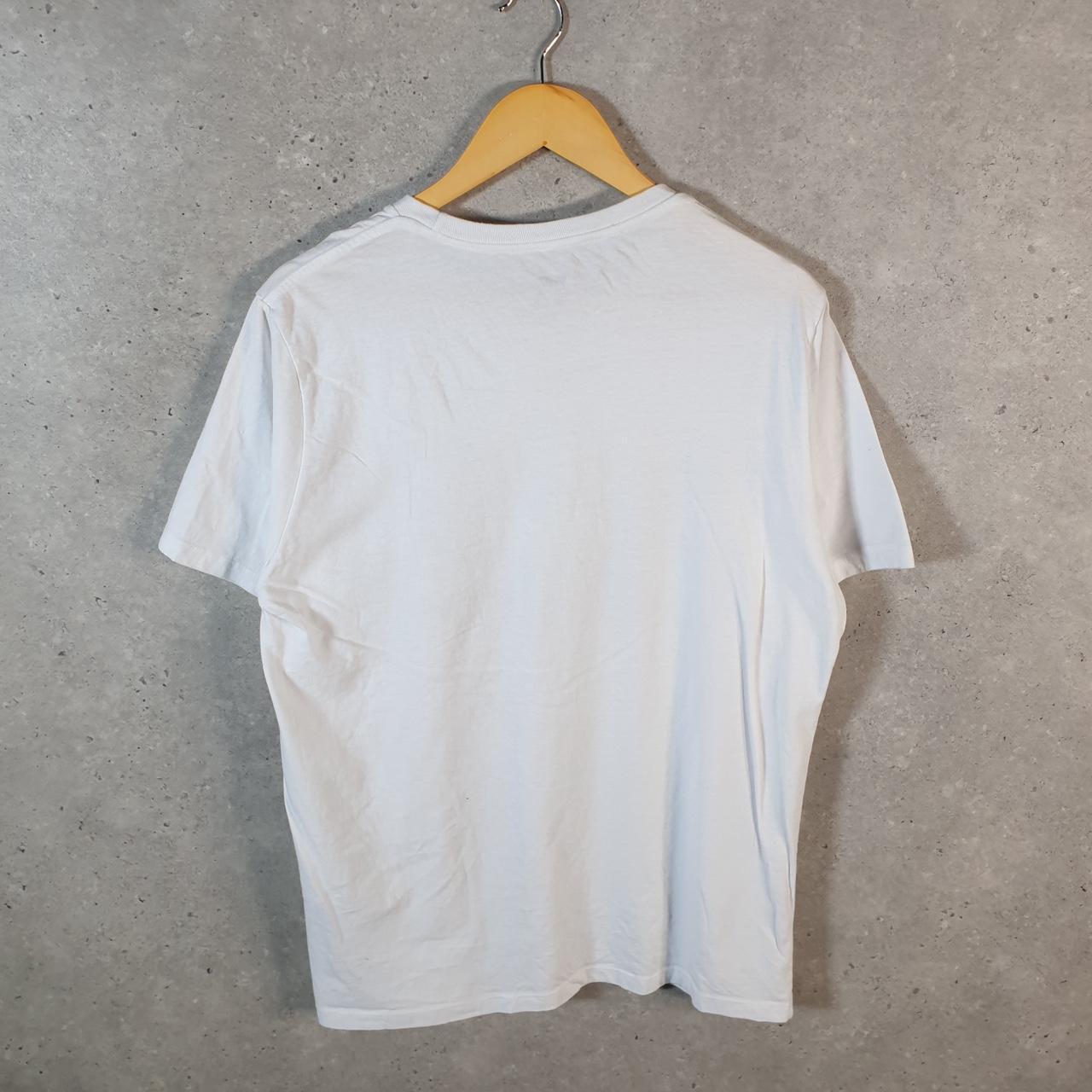 Vintage Levis Spellout T Shirt Mens Large White Logo Athletic Slim Fit