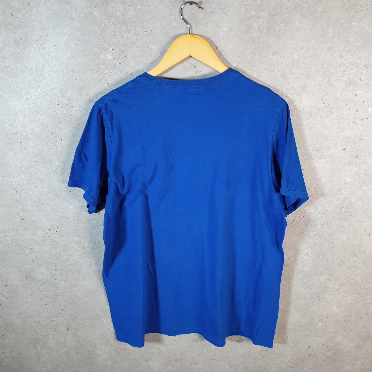 Vintage Adidas Amplifier T Shirt Shirt Men’s Large Blue Three Stripes Logo Athletic C9787