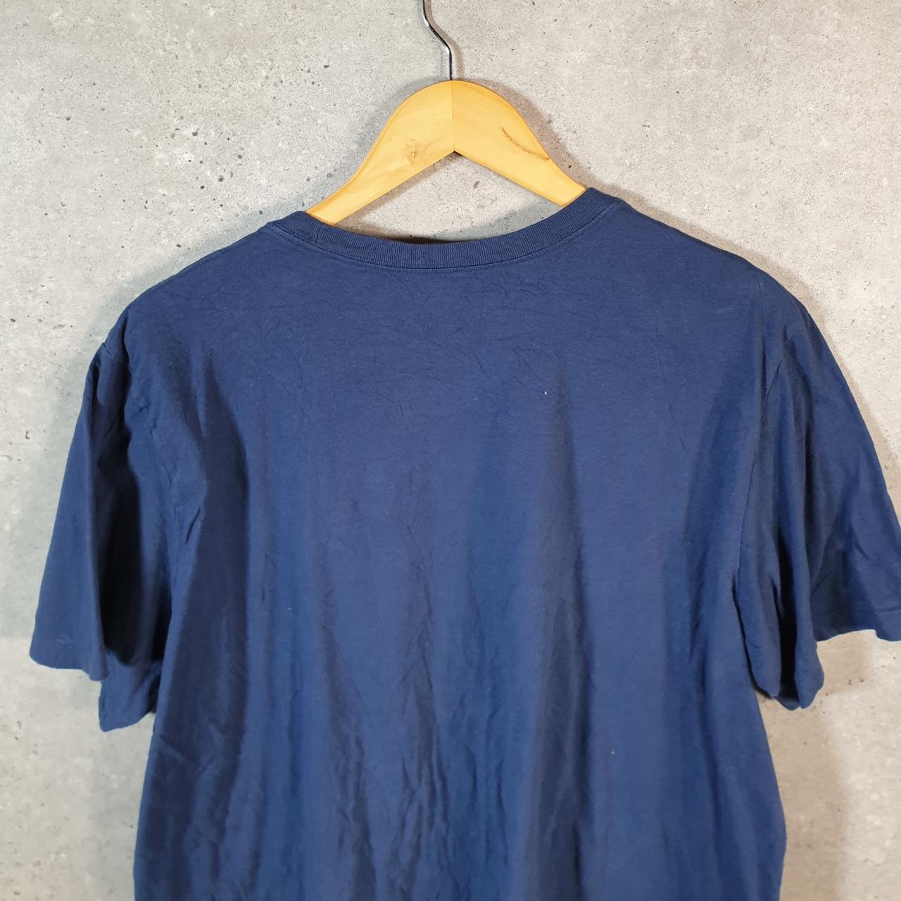 Vintage Nike T Shirt Men’s XL Blue Printed Single Swoosh Logo Athletic C8266