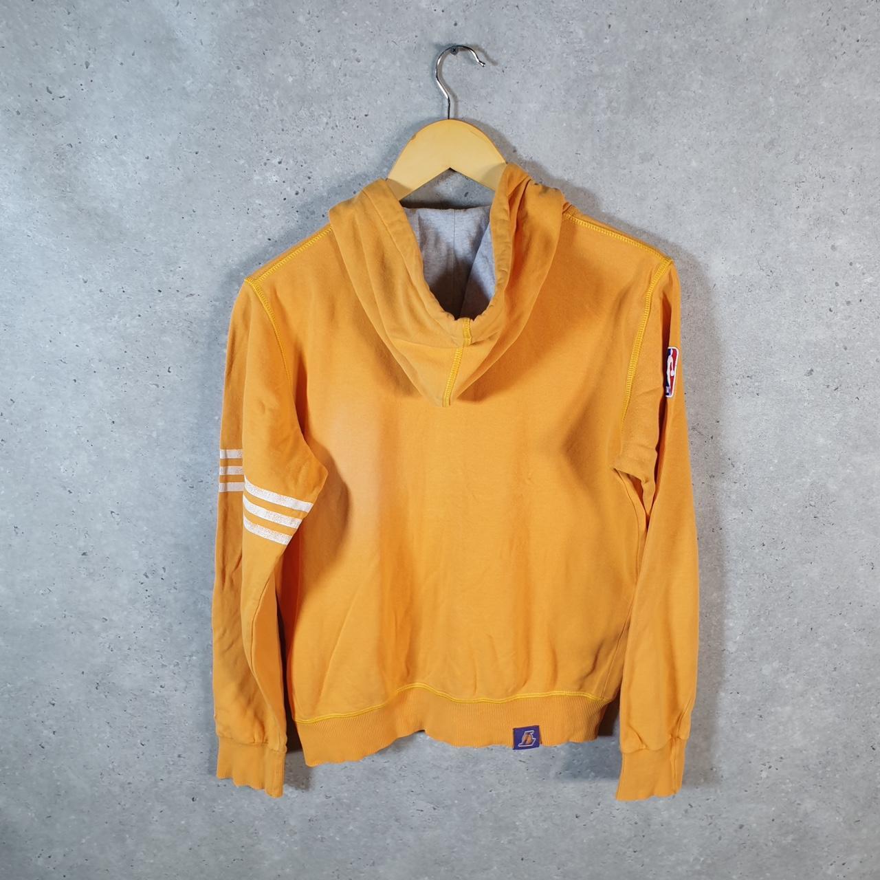 Vintage Adidas Los Angeles Lakers Hoodie Kids 14 Years Old Orange Full Zip Baggy