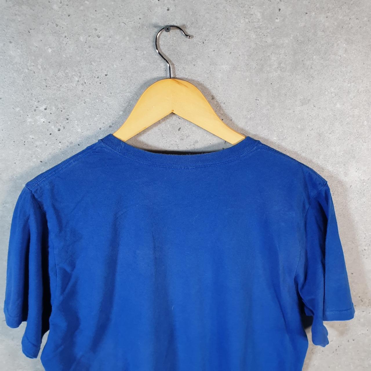 Vintage Adidas Go Tee T Shirt Shirt Men’s Medium Blue Three Stripes Logo Athletic C9927