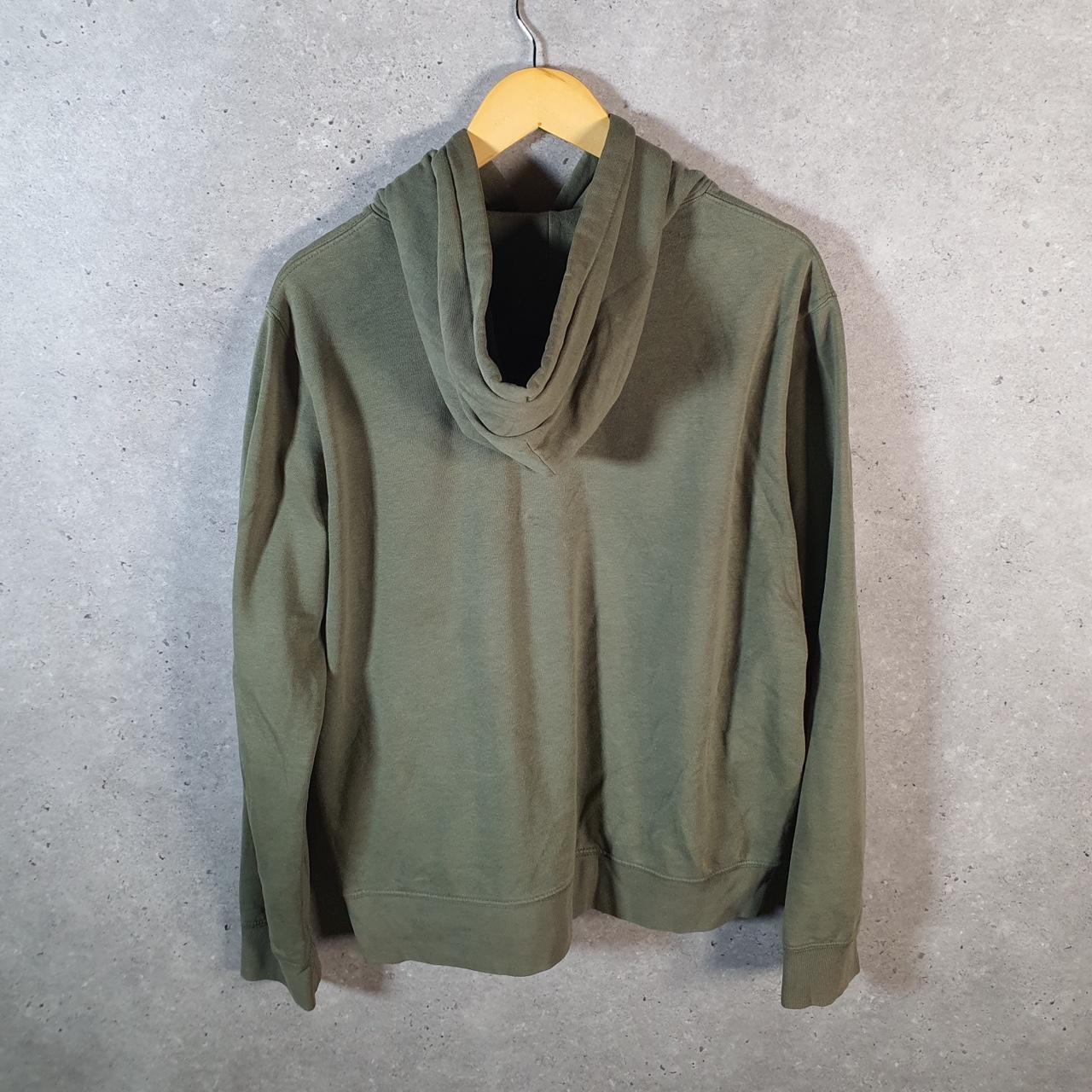 Vintage Ralph Lauren Polo Bear Spellout Hoodie Mens Medium Khaki Green Preppy Pony