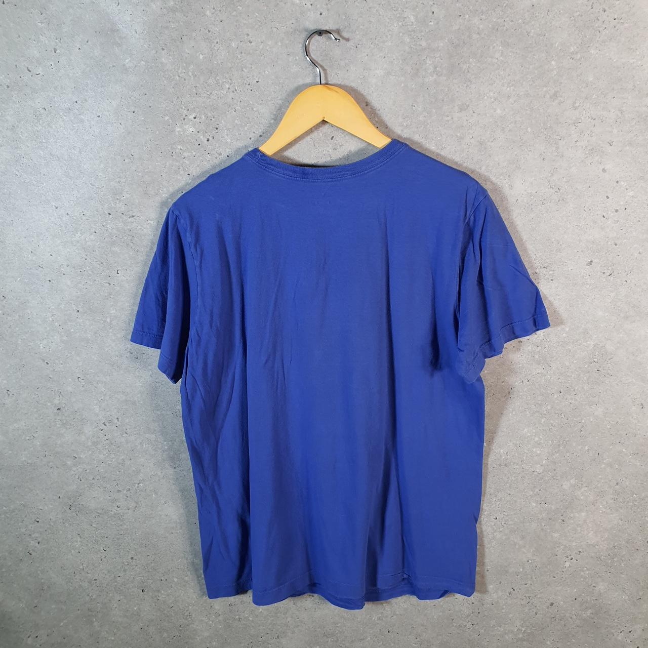 Vintage Nike Just Do It Spellout T Shirt Men’s Medium Blue Logo Swoosh Athletic