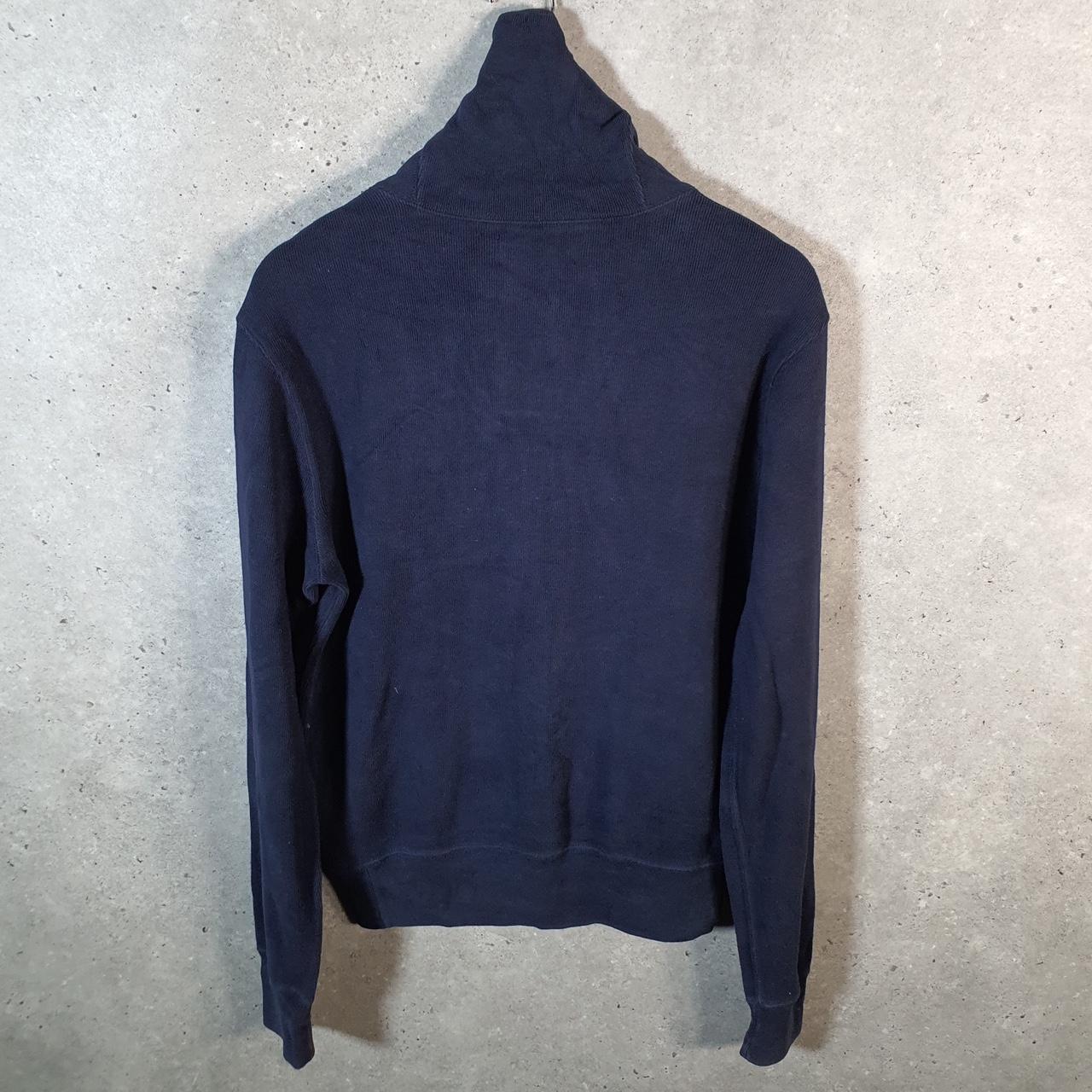 Vintage Ralph Lauren Polo 1/4 Button Sweatshirt Men’s Small Navy Blue Cotton Pullover Pony