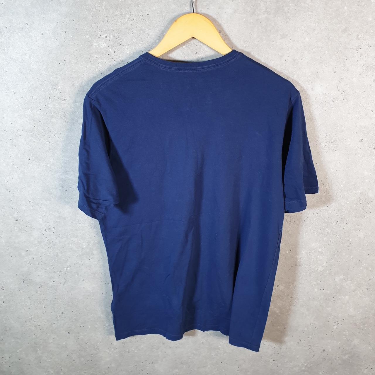 Vintage Patagonia Organic Cotton T Shirt Men’s Small Navy Blue Regular Fit Spellout Logo