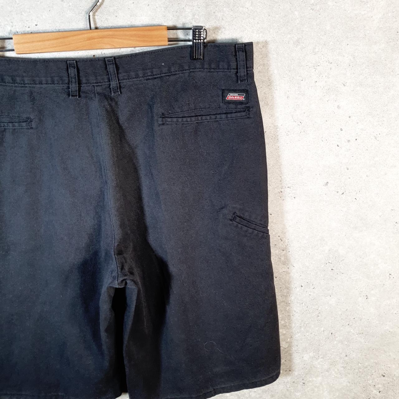 Vintage Dickies Baggy Chino Shorts Jorts Cargo Mens W38 Black Relaxed Fit