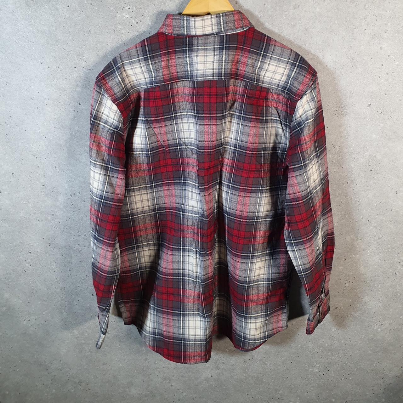 Vintage Carhartt Shirt Button Down Mens L Red Long Sleeve Utility Original Fit