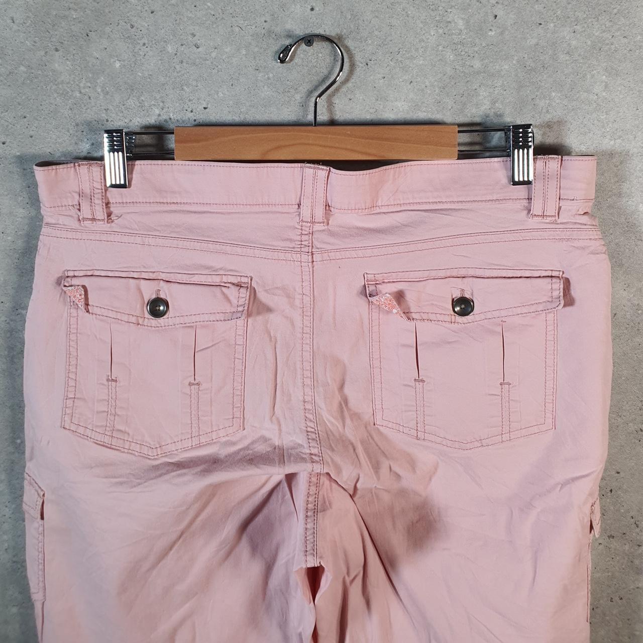 Vintage Lee Chino Shorts Jorts Cargo Womens W34 Pink Baggy Cotton A4396
