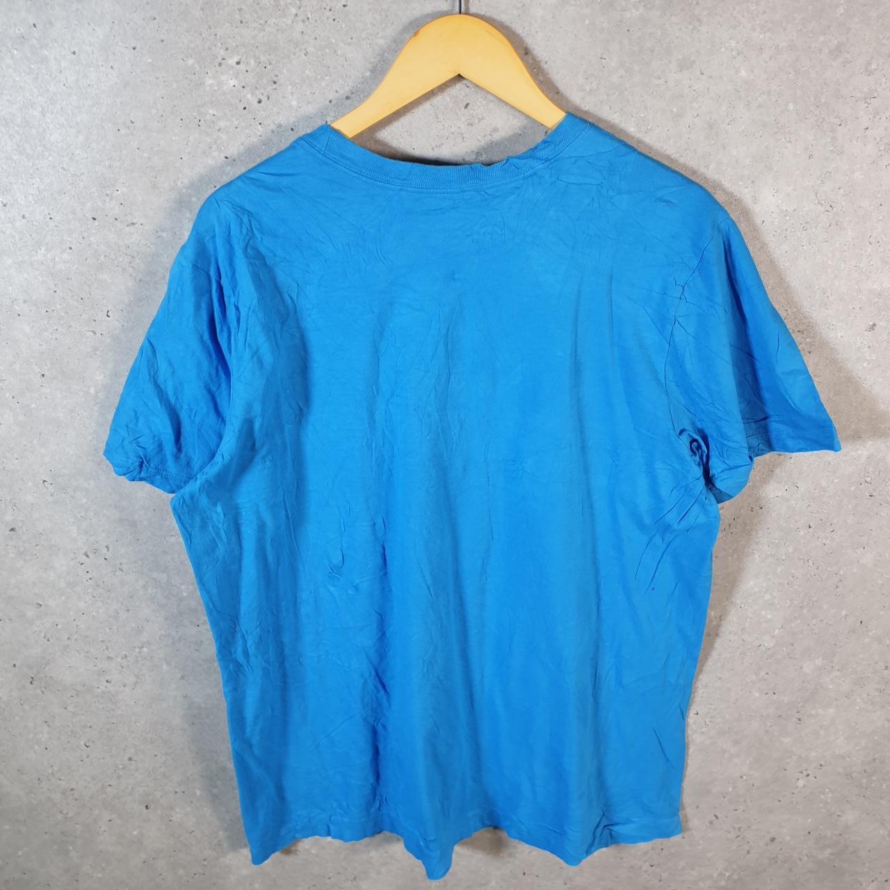 Vintage Nike Club Printed T Shirt Men’s Large Casual Blue Swoosh Athletic