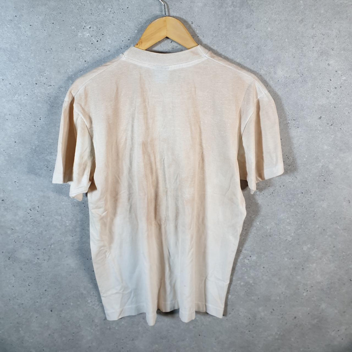 Vintage Best Fruit of the Loom Academic Achievement USA Single Stitch T Shirt Men’s Large Beige Big Fish Vintage