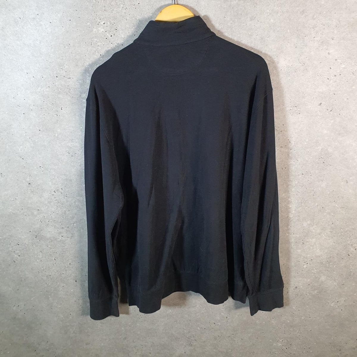 Vintage Ralph Lauren Polo Sweatshirt Men’s XL Black Cotton 1/4 Zip Pony