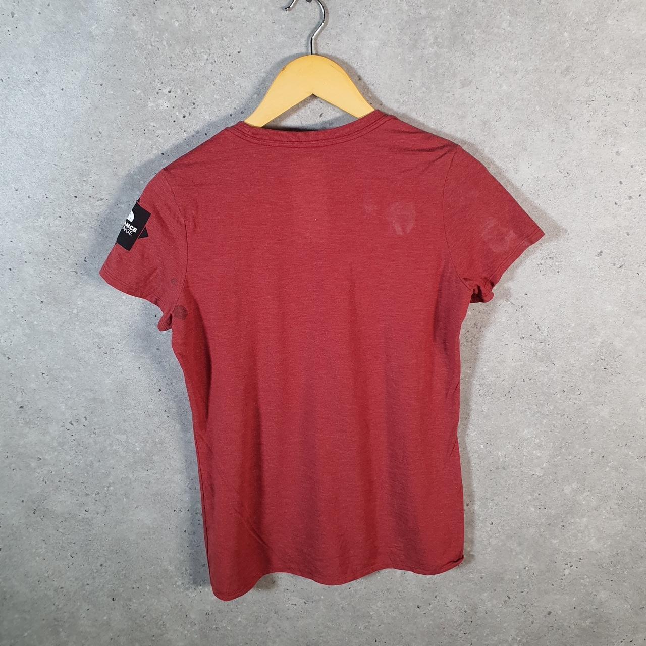 Vintage The North Face TNF Endurance Challenge T Shirt Womens Small Pink Logo Athletic
