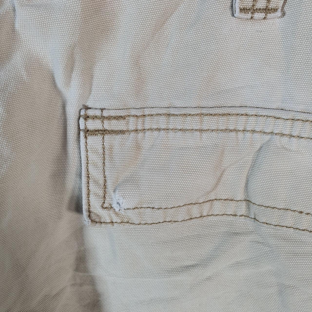 Vintage Carhartt Baggy Carpenter Shorts Jorts Cargo Men’s W34 Beige Relaxed Fit Workwear Big Fish Vintage