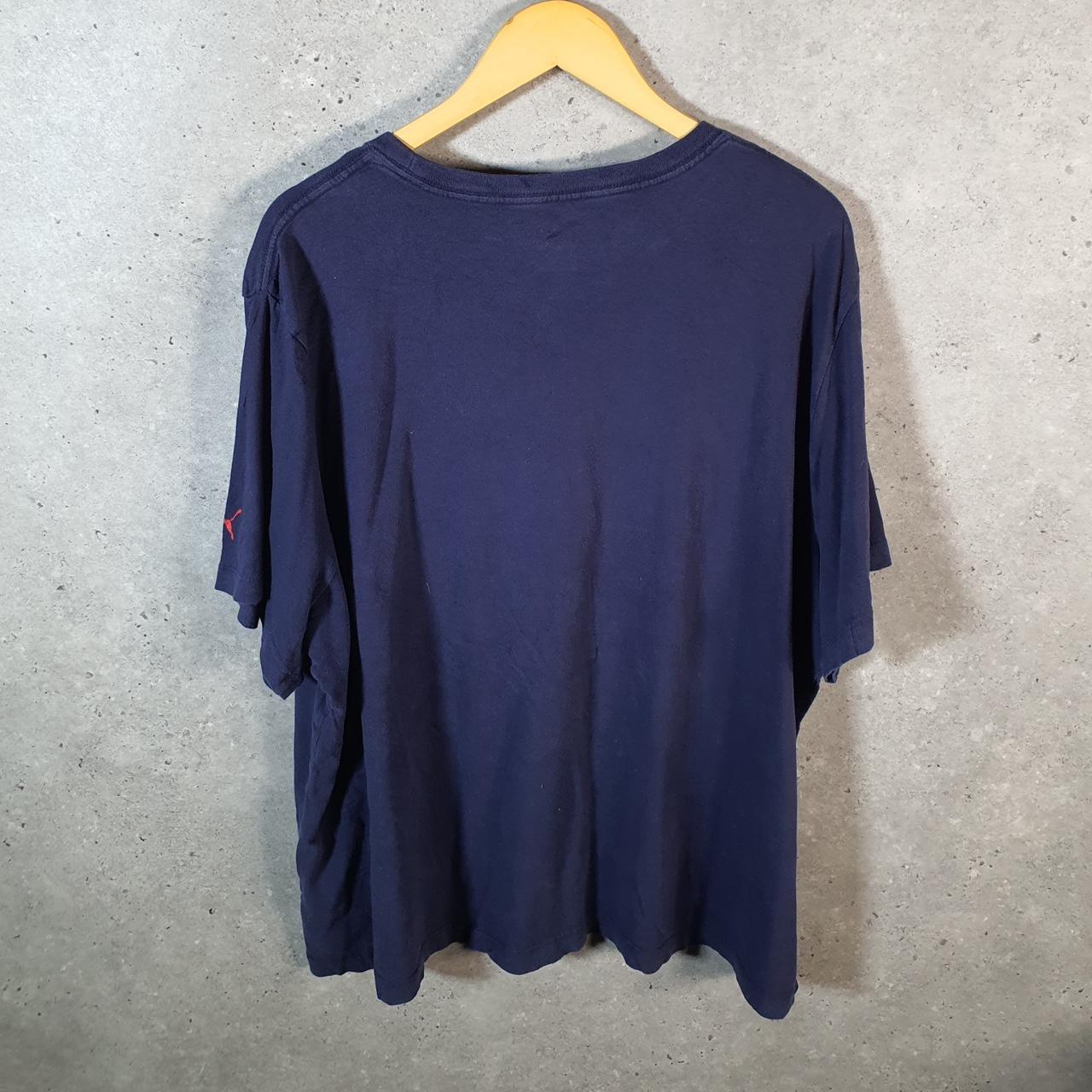 Vintage Puma Spellout T Shirt Men’s 2XL Navy Blue sports Logo Athletic